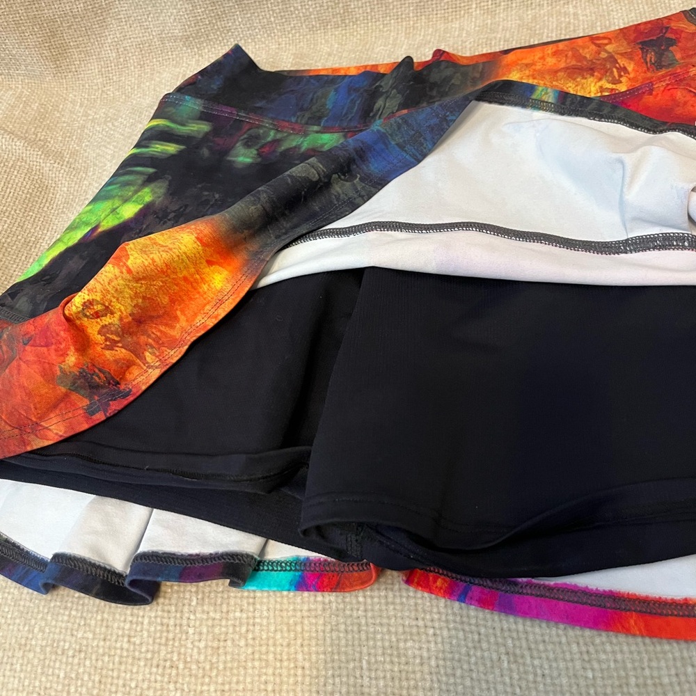 Vibrant Multicolor Ruffle Skort - Picture 5 of 7